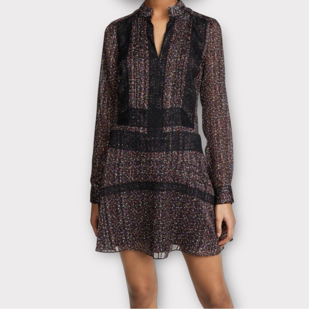 Derek Lam 10 Crosby Women’s Dress Size 12 Lace Trim Floral Mini Feminine Dainty